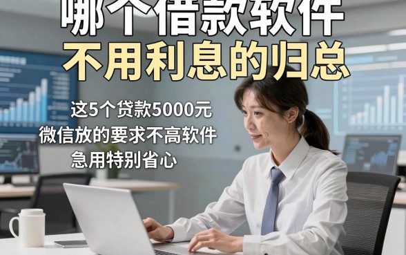 哪个借款软件不用利息的，归总​这5个贷款5000元微信放款的对要求不高软件急用特别省心