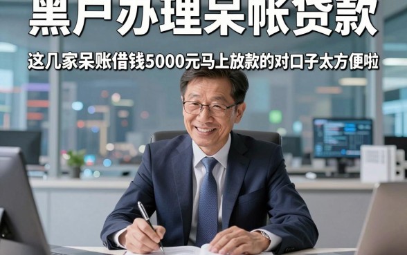 黑户办理呆帐贷款，同时介绍这几家呆账借钱5000元马上放款的对口子太方便啦