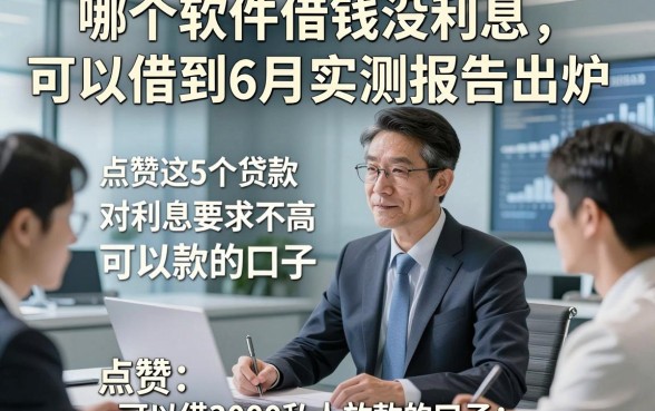 哪个软件借钱没利息可以借到6月实测报告出炉，点赞这5个贷款对利息要求不高可以借3000私人放款的口子