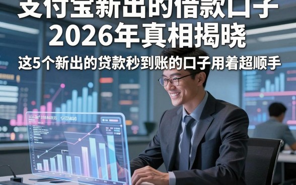 支付宝新出的借款口子2026年真相揭晓，这5个新出的贷款秒到账的口子用着超顺手