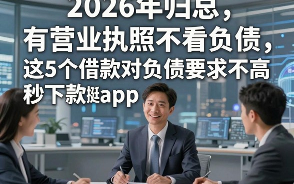 2026年归总​有营业执照不看负债，这5个借款对负债要求不高秒下款app挺实在