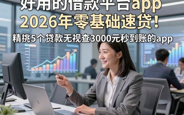 好用的借款平台app2026年零基础速贷！精挑​5个贷款无视查3000元秒到账的app