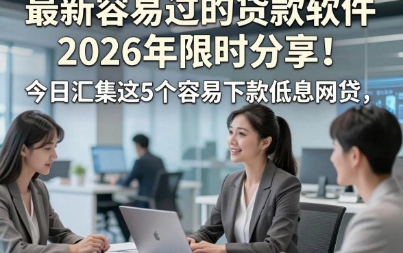 最新容易过的贷款软件2026年限时分享！今日汇集这5个容易下款低息网贷