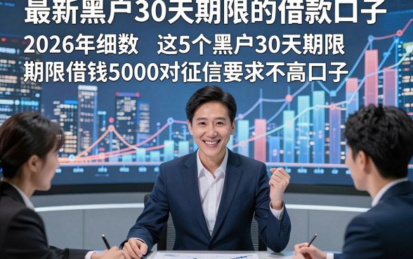 最新黑户30天期限的借款口子，2026年细数​这5个黑户30天期限借钱5000对征信要求不高口子