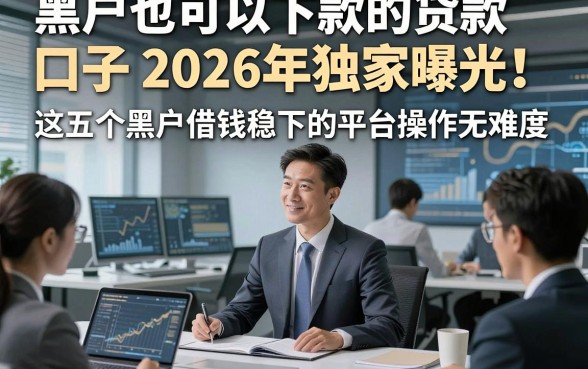 黑户也可以下款的贷款口子2026年独家曝光！这五个黑户借钱稳下的平台操作无难度