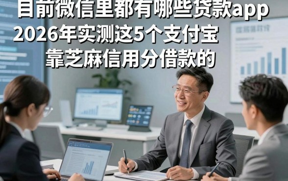 目前微信里都有哪些贷款app，2026年实测这5个支付宝靠芝麻信用分借款的