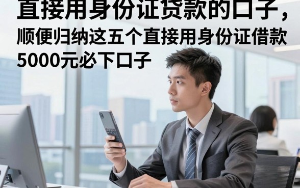 直接用身份证贷款的口子，顺便归纳这五个直接用身份证借款5000元必下口子