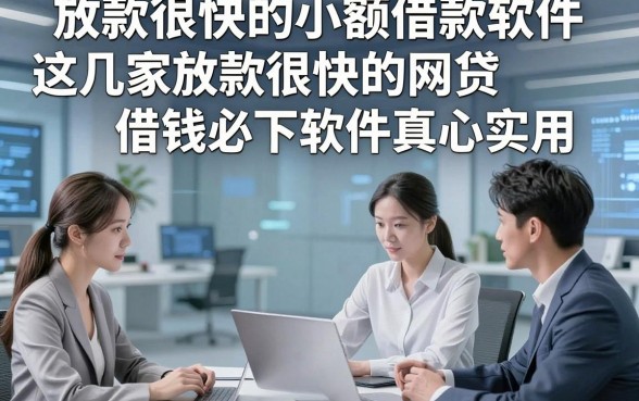 放款很快的小额借款软件，这几家放款很快的网贷借钱必下软件真心实用