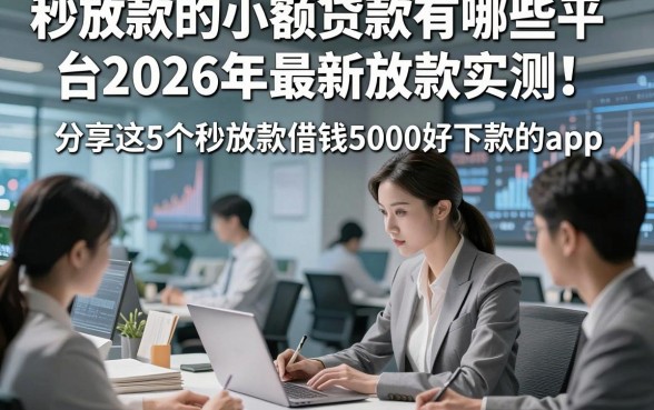 秒放款的小额贷款有哪些平台2026年最新放款实测！同时分享这5个秒放款借钱5000好下款的app