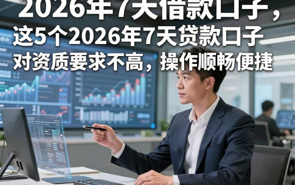 2026年7天借款口子，这5个2026年7天贷款口子对资质要求不高操作顺畅便捷
