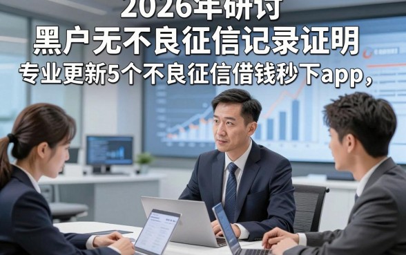 2026年研讨​黑户无不良征信记录证明，专业更新5个黑户无不良征信借钱秒下app