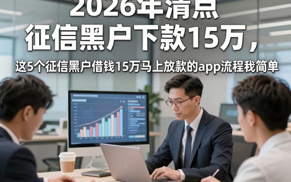 2026年清点​征信黑户下款15万，这5个征信黑户借钱15万马上放款的app流程很简单