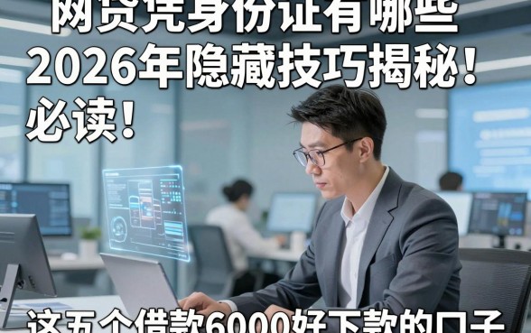 网贷凭身份证有哪些2026年隐藏技巧揭秘！必读​这五个借款6000好下款的口子