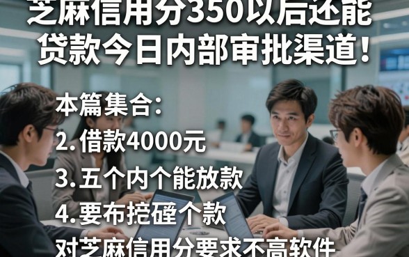 芝麻信用分350以后还能贷款今日内部审批渠道！本篇集合五个借款4000元能放款对芝麻信用分要求不高软件