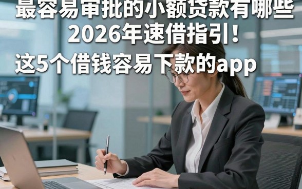 最容易审批的小额贷款有哪些2026年速借指引！归类​这5个借钱容易下款的app