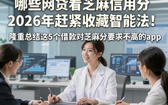 哪些网贷看芝麻信用分2026年赶紧收藏智能法！隆重总结这5个借款对芝麻分要求不高的app