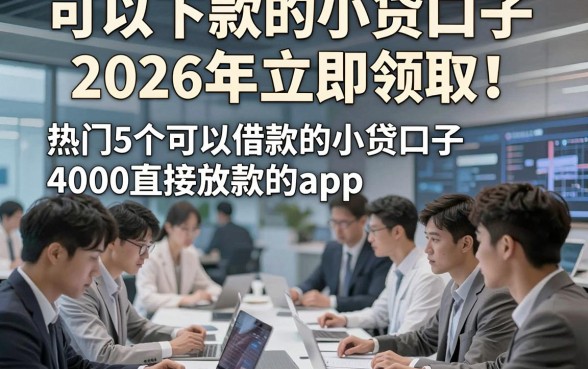 可以下款的小贷口子2026年立即领取！热门5个可以借款的小贷口子4000直接放款的app