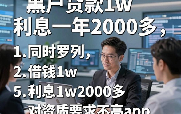 黑户贷款1w利息一年2000多，同时罗列这5个借钱1w利息2000多对资质要求不高app