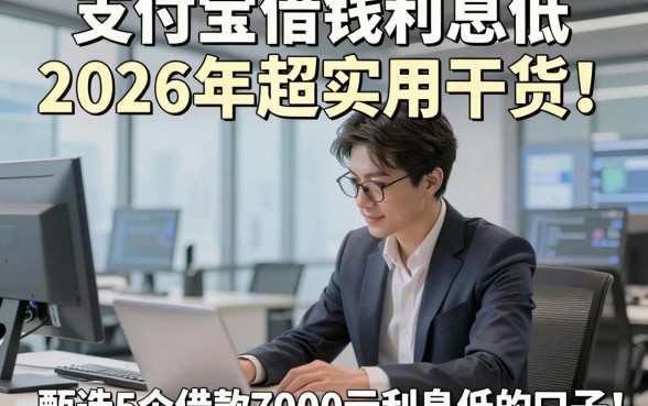 支付宝借钱利息低2026年超实用干货！顺便甄选5个借款7000元利息低的口子