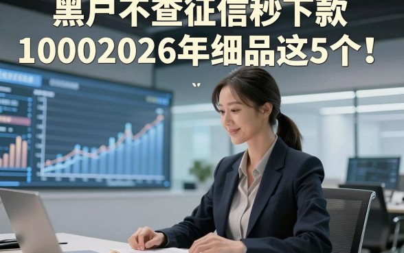 黑户不查征信秒下款10002026年细品这5个！本文为您全面发布！