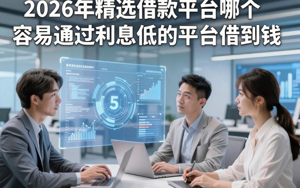 2026年精选借款平台哪个容易通过利息低的平台借到钱，这5个网贷直接放款对征信要求不高软件急需很有帮助