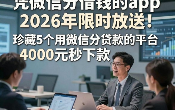 凭微信分借钱的app2026年限时放送！珍藏5个用微信分贷款的平台4000元秒下款