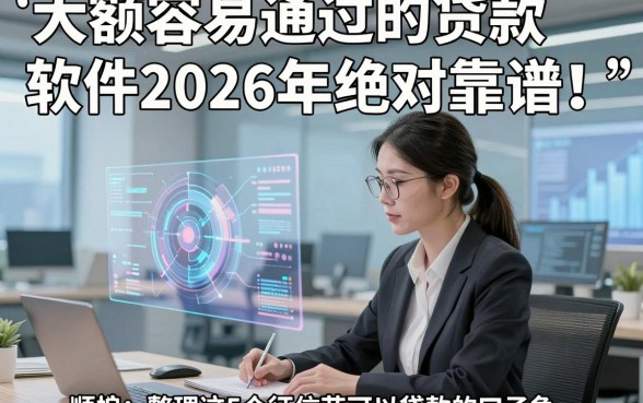 大额容易通过的贷款软件2026年绝对靠谱！顺便整理这5个征信花可以贷款的口子急