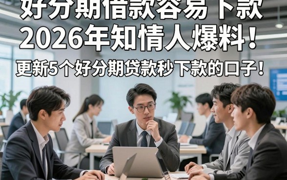 好分期借款容易下款2026年知情人爆料！更新​5个好分期贷款秒下款的口子