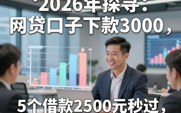 2026年探寻​网贷口子下款3000，同时展示5个借款2500元秒过的口子