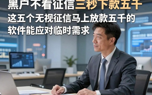 黑户不看征信三秒下款五千，这五个无视征信马上放款五千的软件能应对临时需求