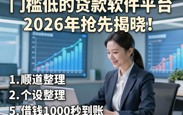 门槛低的贷款软件平台2026年抢先揭晓！顺道整理5个借钱1000秒到账的apo