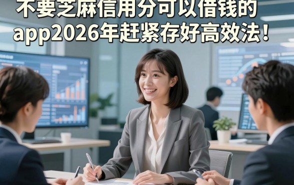 不要芝麻信用分可以借钱的app2026年赶紧存好高效法！本文讲述这五个对芝麻分要求不高借钱稳下款的app