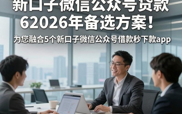 新口子微信公众号贷款62026年备选方案！为您融合5个新口子微信公众号借款秒下款app