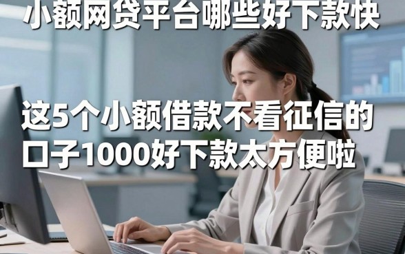 小额网贷平台哪些好下款快，这5个小额借款不看征信的口子1000好下款太方便啦