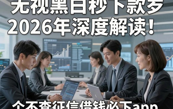 无视黑白 秒下款18周岁2026年深度解读！同时总结五个不查征信借钱必下app