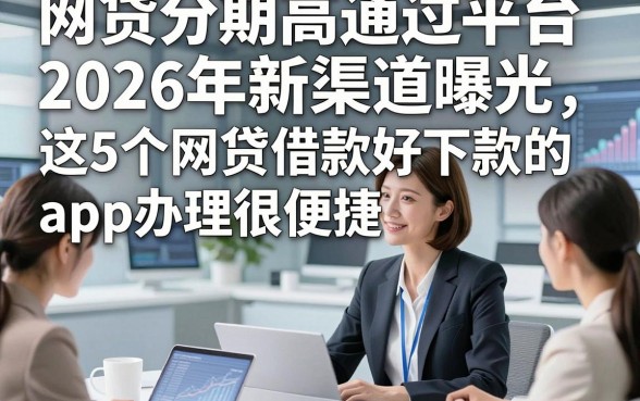 网贷分期高通过平台2026年新渠道曝光，这5个网贷借款好下款的app办理很便捷