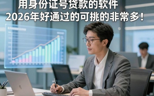 用身份证号贷款的软件2026年好通过的可挑的非常多！，本篇详细汇总​这5个借款软件！