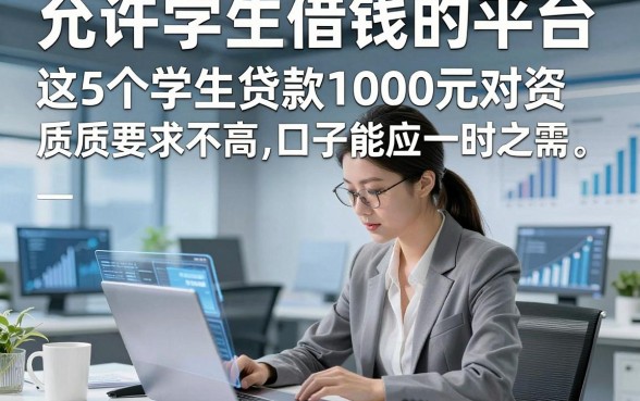 允许学生借钱的平台，这5个学生贷款1000元对资质要求不高口子能应一时之需