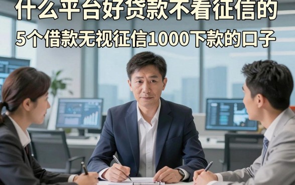 什么平台好贷款不看征信的，深度阐释5个借款无视征信1000下款的口子