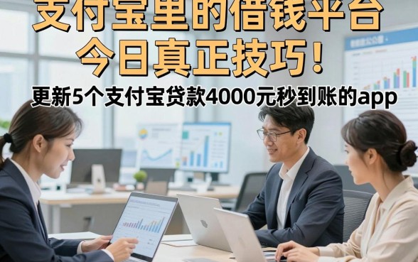 支付宝里的借钱平台今日真正技巧！更新5个支付宝贷款4000元秒到账的app