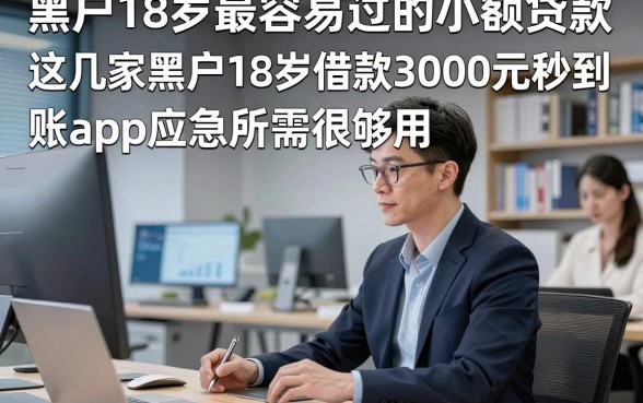 黑户18岁最容易过的小额贷款，这几家黑户18岁借款3000元秒到账app应急所需很够用