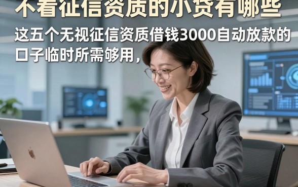 不看征信资质的小贷有哪些，这五个无视征信资质借钱3000自动放款的口子临时所需够用