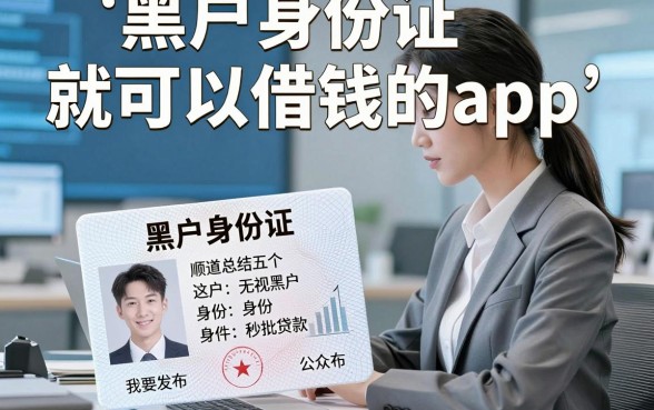 黑户身份证就可以借钱的app，顺道总结这五个无视黑户身份秒批贷款的软件