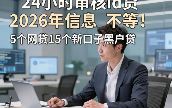 24小时审核id贷2026年信息不等！阐释5个网贷15个新口子黑户贷