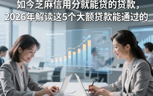 如今芝麻信用分就能贷的贷款，2026年解读这5个大额贷款能通过的
