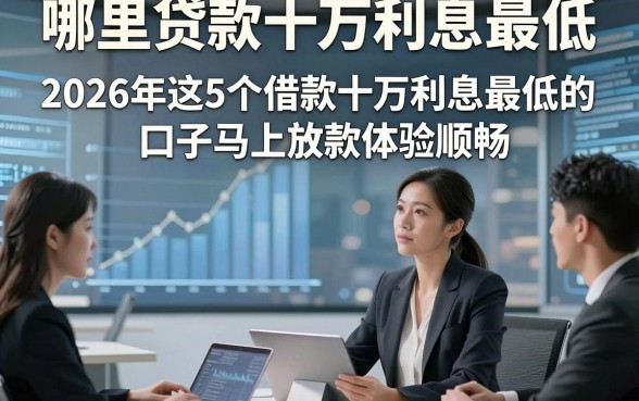 哪里贷款十万利息最低，2026年这5个借款十万利息最低的口子马上放款体验顺畅