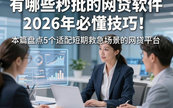有哪些秒批的网贷软件2026年必懂技巧！本篇盘点5个适配短期救急场景的网贷平台
