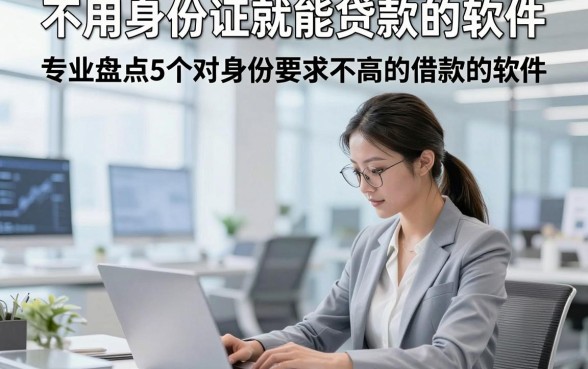 不用身份证就能贷款的软件，专业盘点5个对身份要求不高的借款的软件