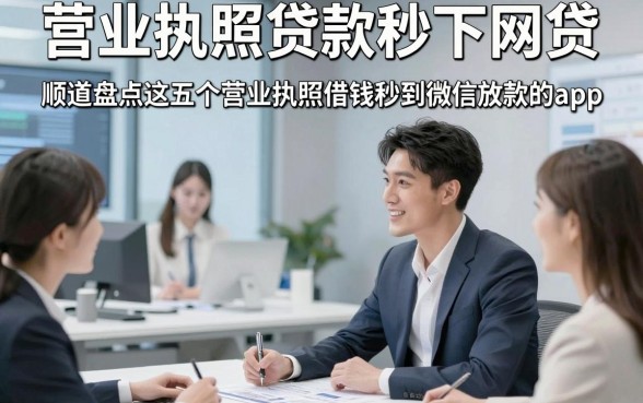 营业执照贷款秒下网贷，顺道盘点这五个营业执照借钱秒到微信放款的app
