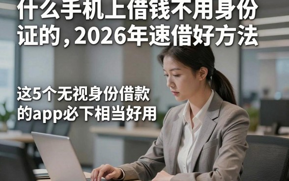 什么手机上借钱不用身份证的2026年速借好方法，这5个无视身份借款的app必下相当好用